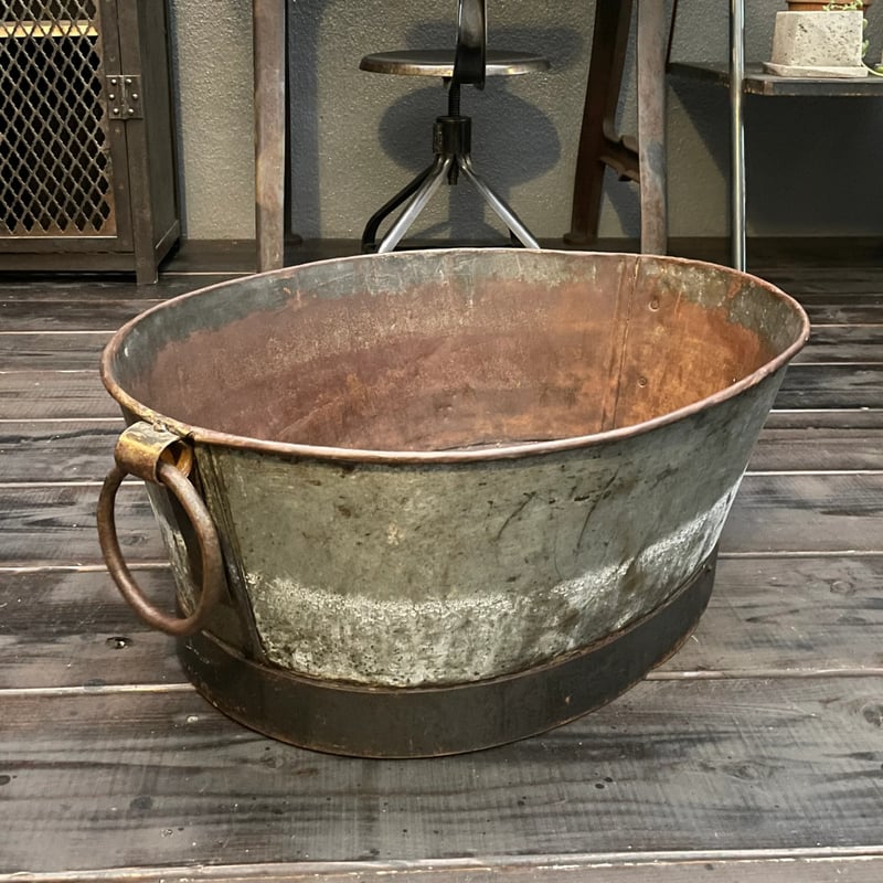 大型 アイアン製たらい フランスアンティーク ① | OGISHIMA COFFEE