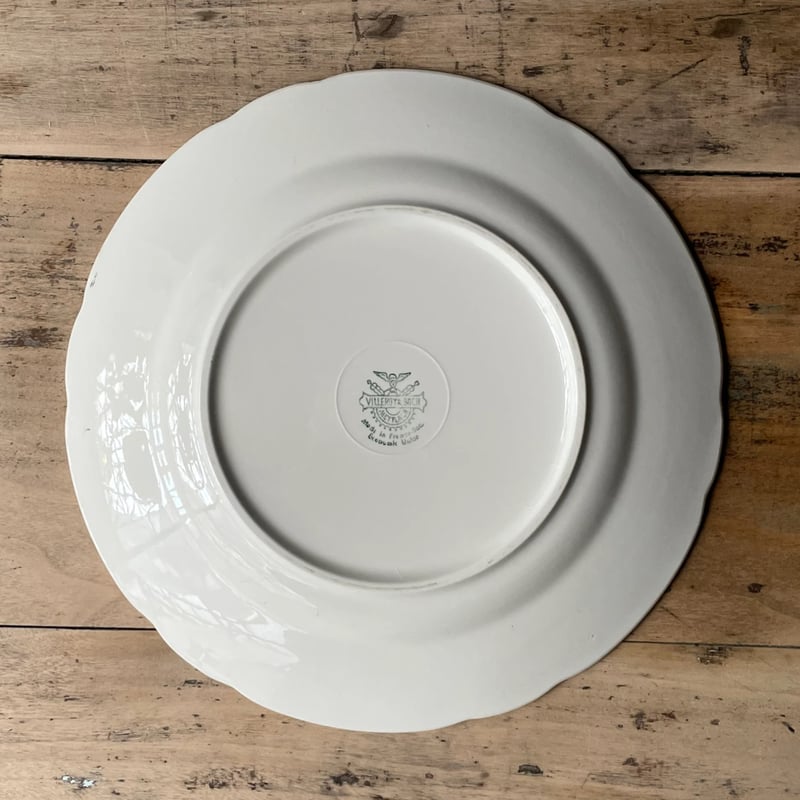 Villeroy & Boch 金継ぎ 金縁花リムプレート 25cm フランス Villeroy & Boch 金継ぎ 金縁花リムプレート 25cm フランス