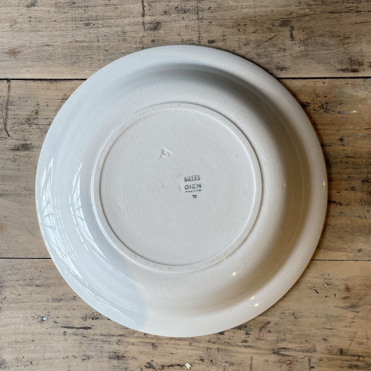 GIEN 三色ライン プレート 27cm フランスアンティーク | OGISHIMA C