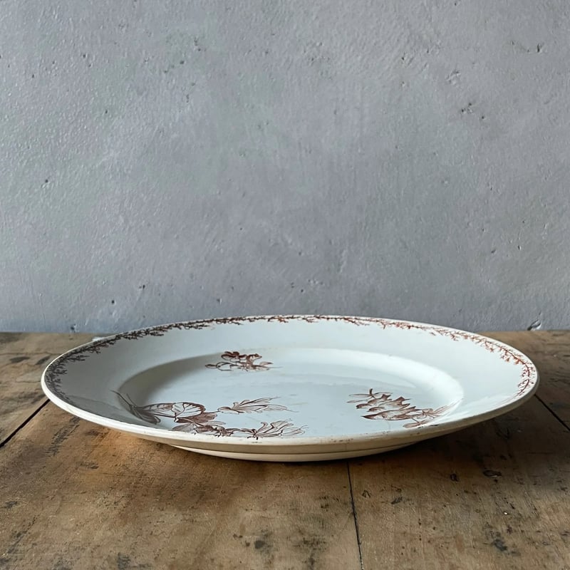 フランス　アンティーク　プレート　皿　クレイユモントロー クレイユモントロー プレート 26.5㎝ フランスアンティーク | OGISHIMA