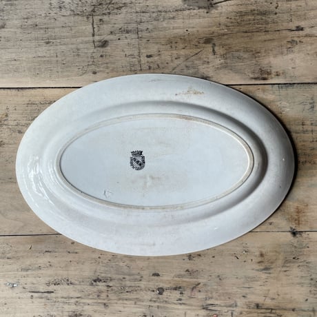 Sarreguemines　オーバルプレート　32㎝　フランスアンティーク　⑧