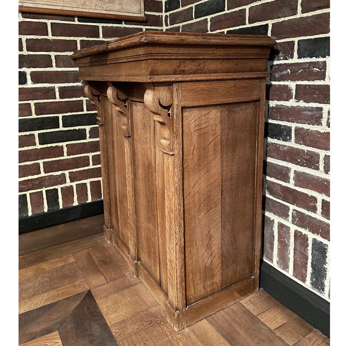 フランスアンティーク 木製カウンター 赤ペイント フランスアンティーク 木製カウンター 赤ペイント