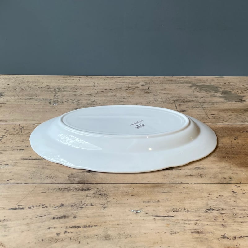 Sarreguemines 金縁オーバルプレート 31cm フランスアンティーク | OGIS