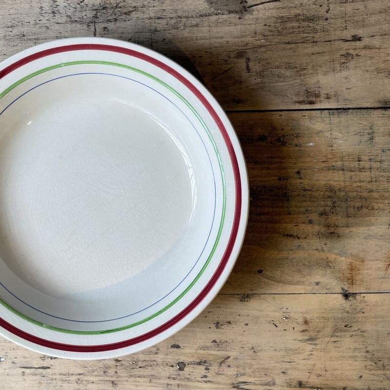 GIEN 三色ライン プレート 27cm フランスアンティーク | OGISHIMA C