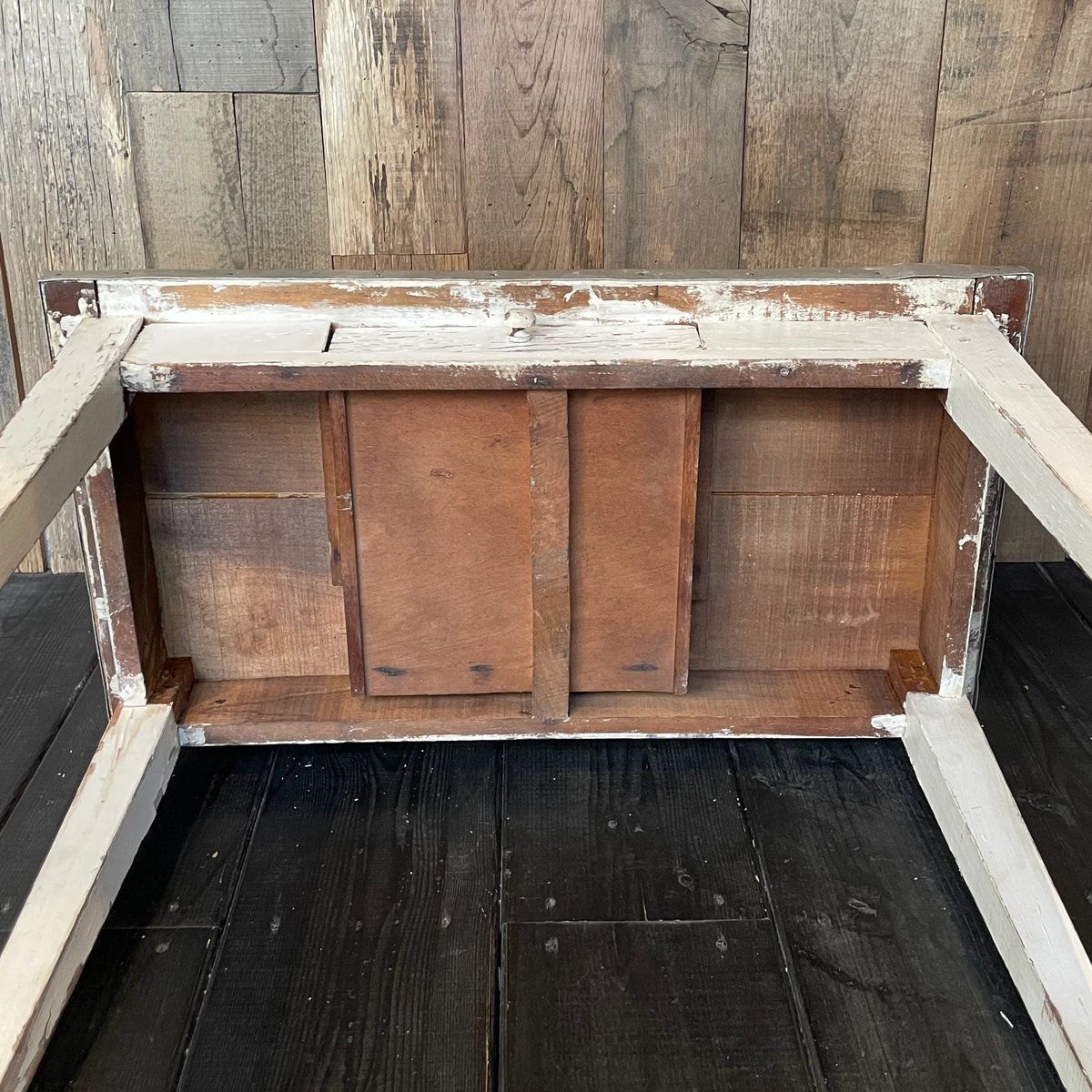 フランスアンティーク木製テーブル 引き出し付き/作業台/1人用/デスク/机 フランスアンティーク木製テーブル 引き出し付き/作業台/1人用/デスク