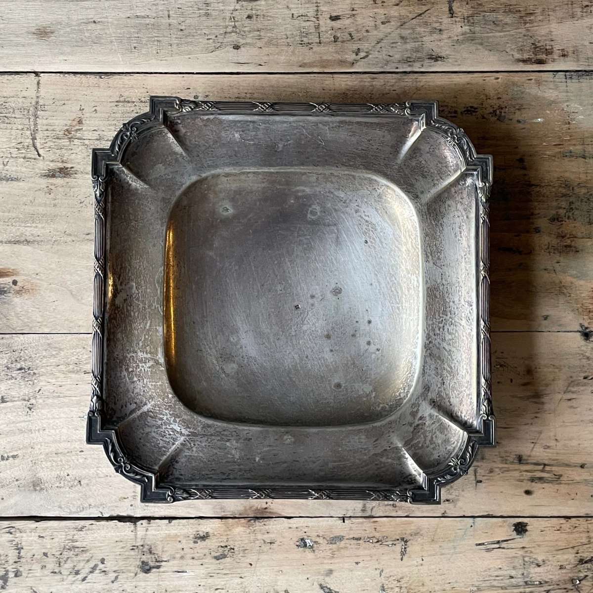 フランス　アンティークトレイ 金属製 トレイ 23.5cm フランスアンティーク | OGISHIMA COFFEE