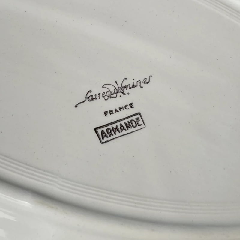 Sarreguemines 金縁オーバルプレート 31cm フランスアンティーク | OGIS