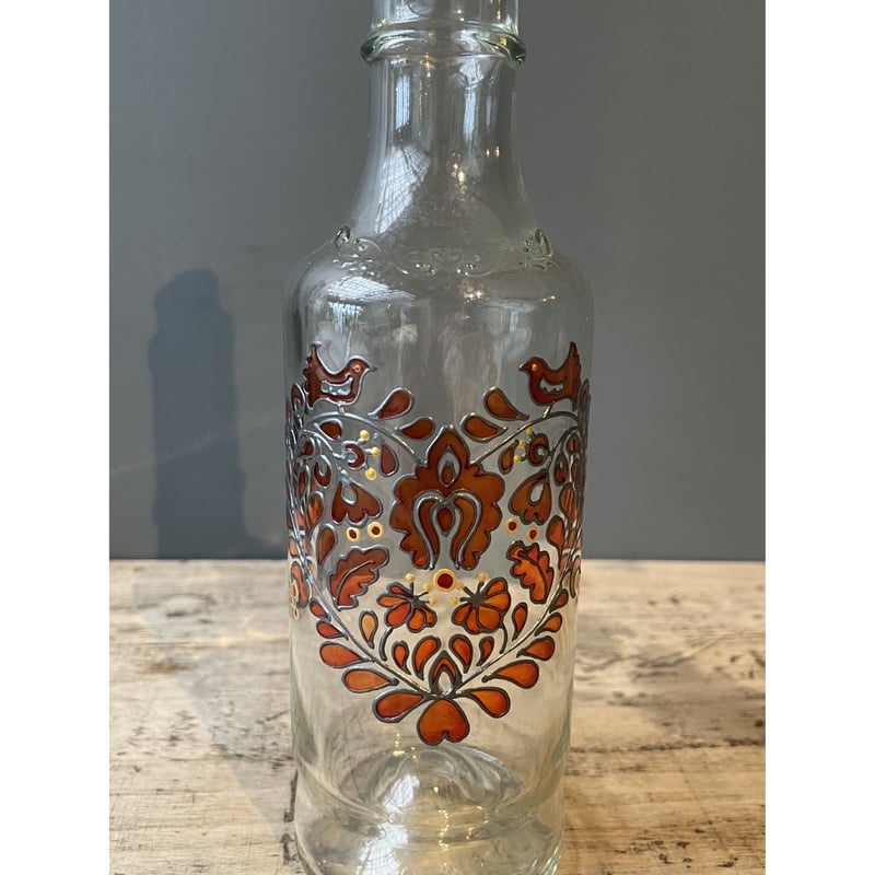 花柄ガラス瓶 デンマーク製 | OGISHIMA COFFEE Antiques