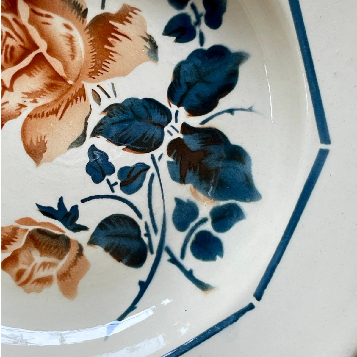 DIGOIN Sarreguemines スープ皿 22.5cm フランスアンティーク | O