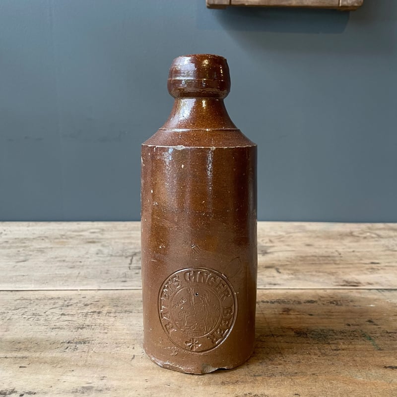 ジンジャービール 刻印入り陶器ボトル イギリスアンティーク