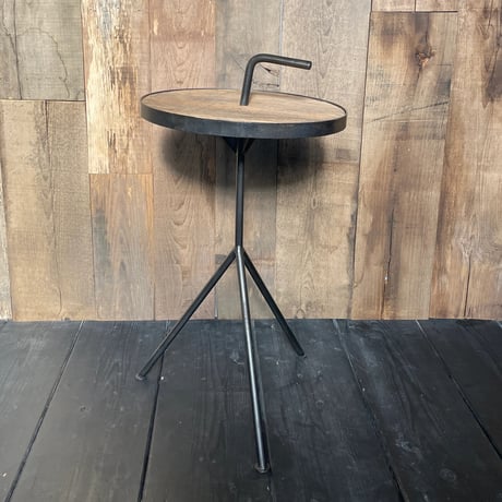 木製　コーヒーテーブル　サイドテーブル　ビンテージ調　天板38cm