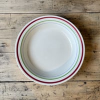 GIEN    三色ライン　プレート　27cm　フランスアンティーク