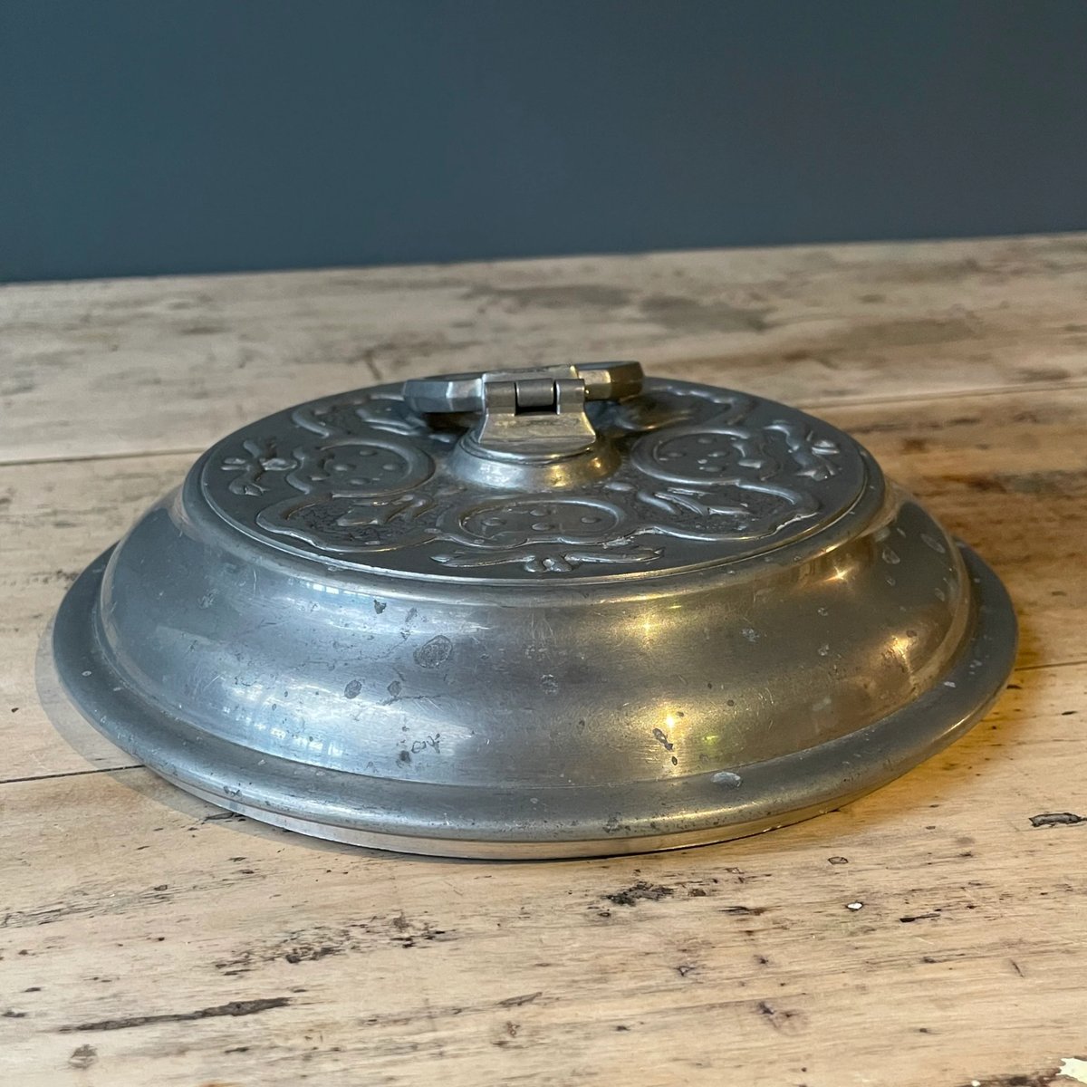 ETAINS DU MANOIR ピューター 蓋付き小物ケース フランスアンティーク