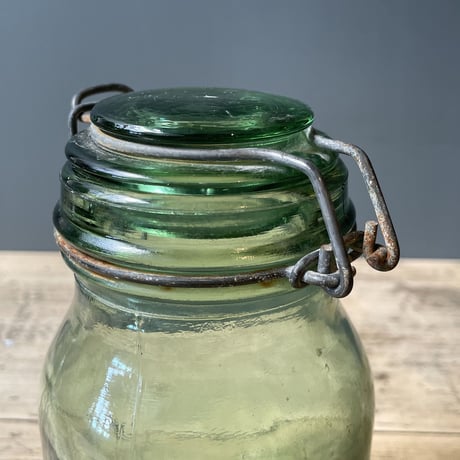 DURFOR　蓋付きガラス保存瓶　1L　フランスアンティーク