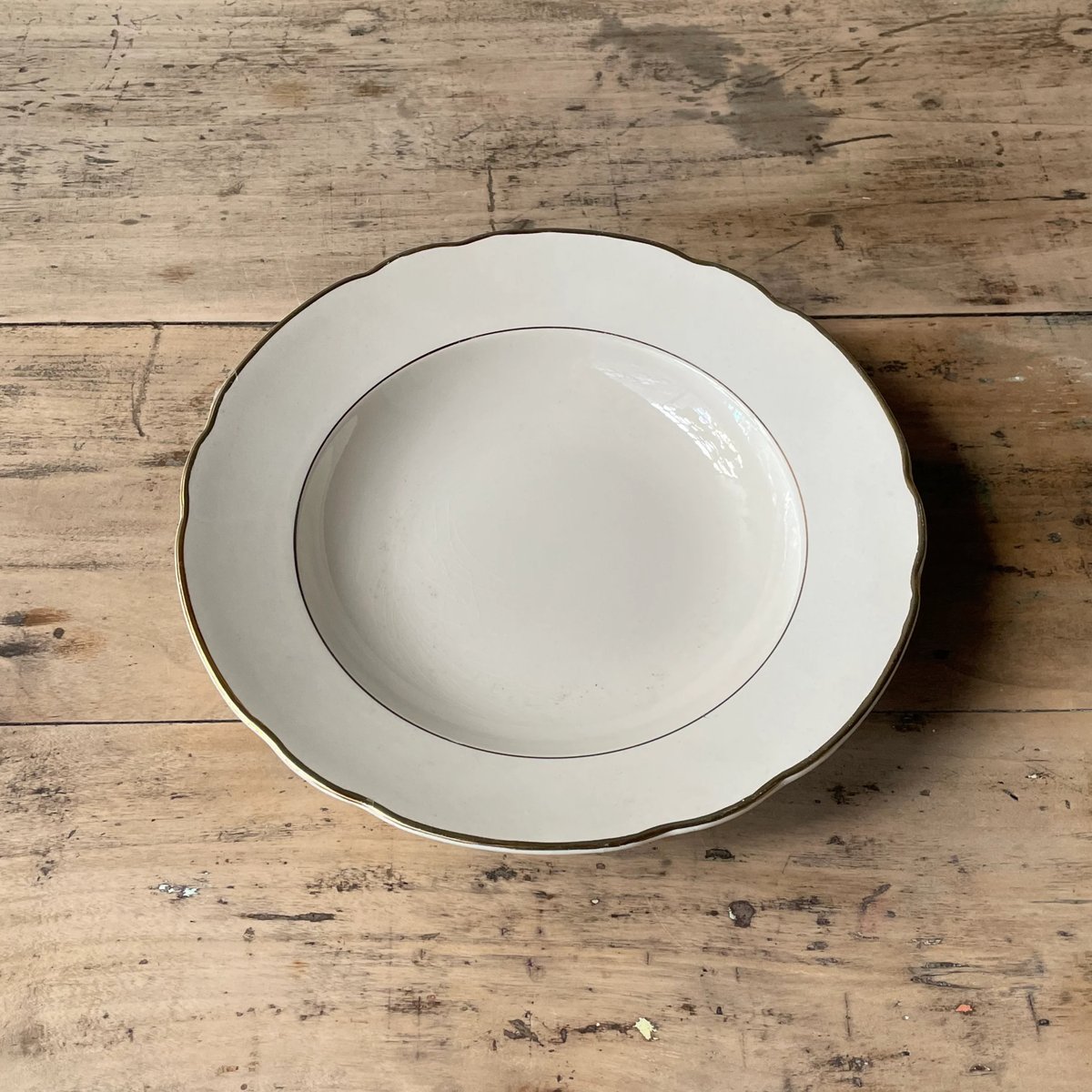 Faience Fine / France Antique 花リムプレート Faience Fine / Antique Plate ファイアンスフィーヌ / 花リム