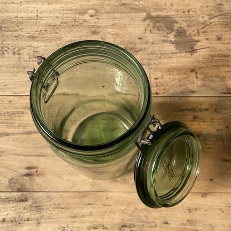 DURFOR　蓋付きガラス保存瓶　2L　フランスアンティーク