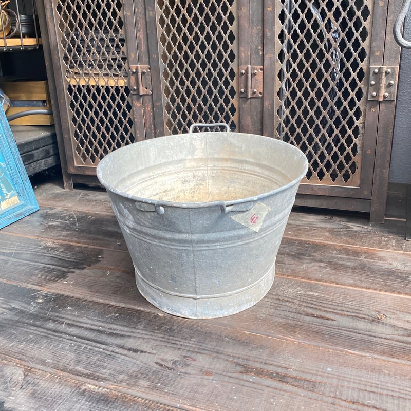 ブリキ製 たらい フランスアンティーク 53cm | OGISHIMA COFFEE Anti