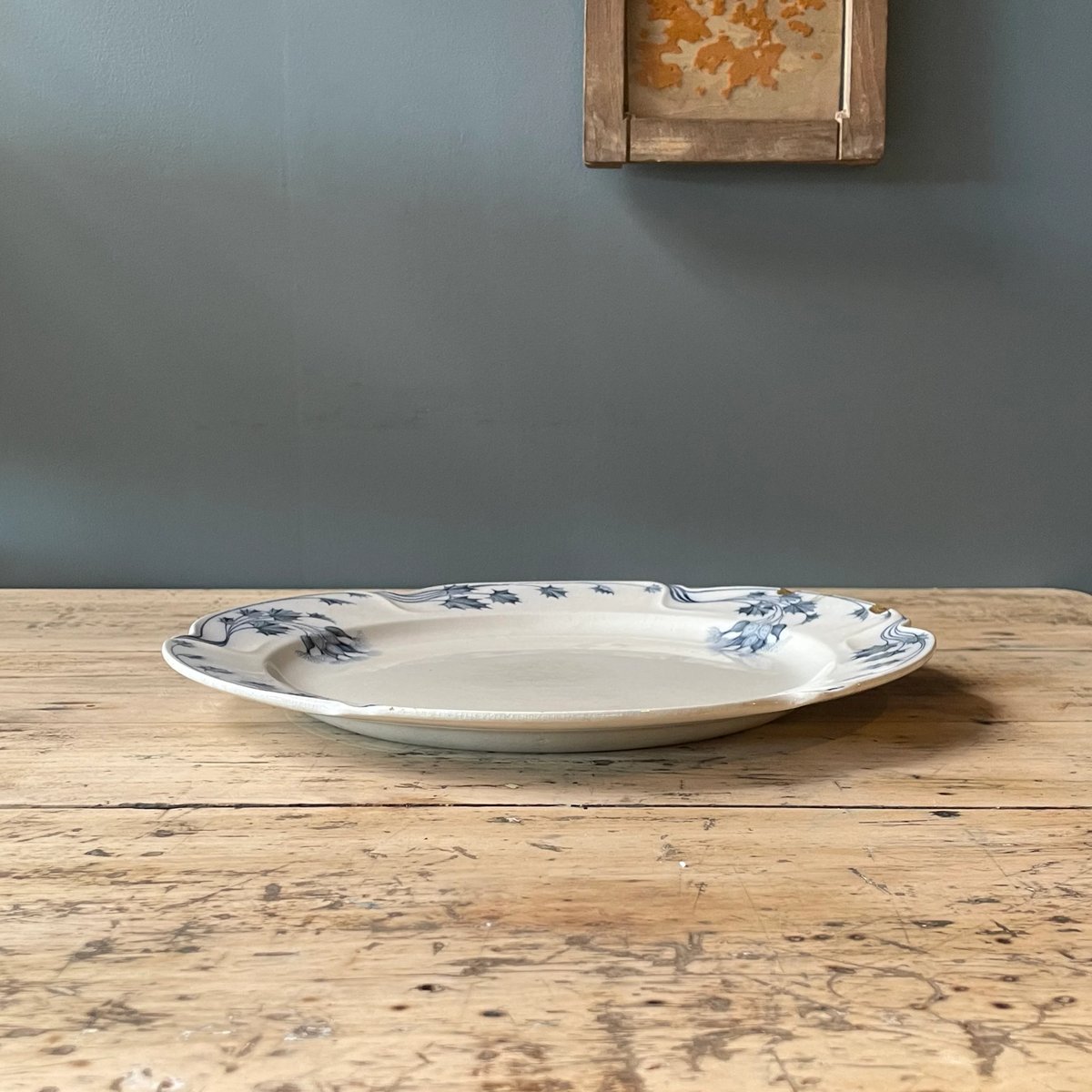 Villeroy & Boch 金継ぎ 花柄花リムプレート 32.5㎝ フランス