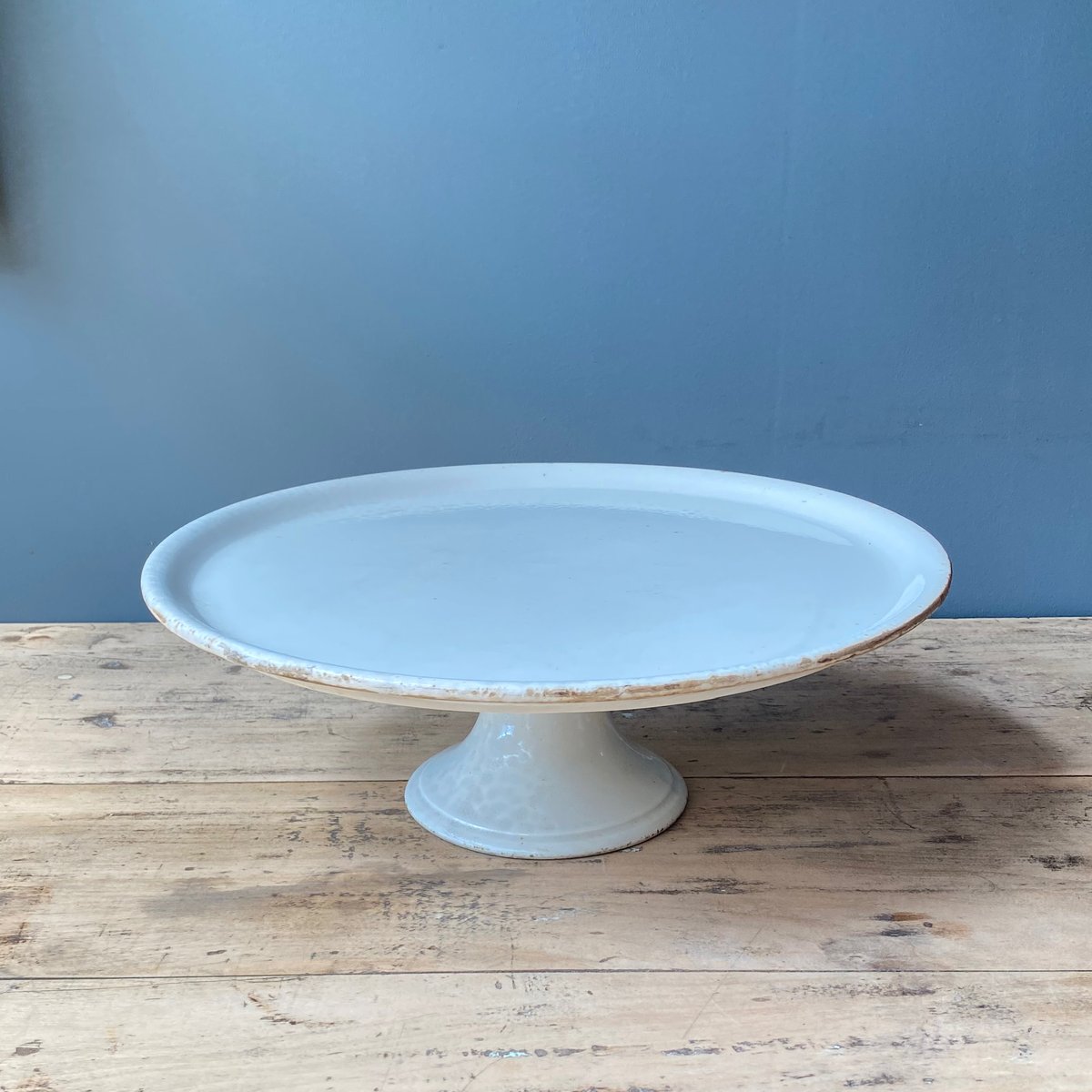 陶器製 ケーキスタンド コンポート皿 34cm フランスアンティーク