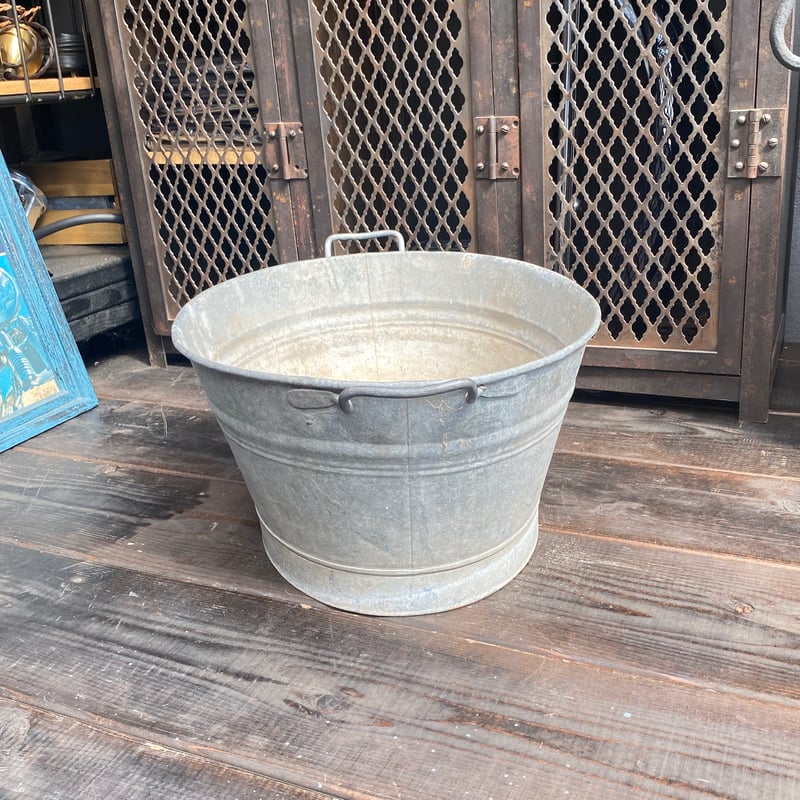 ブリキ製 たらい フランスアンティーク 53cm | OGISHIMA COFFEE Anti