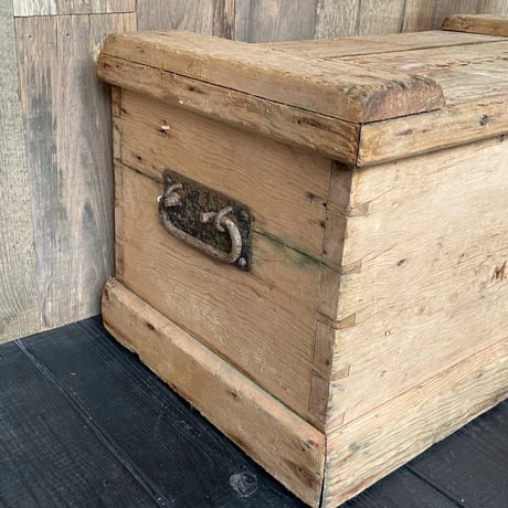 木製収納箱　宝箱　木箱　フランスアンティーク