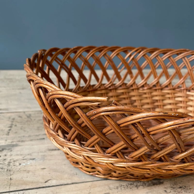 籐バスケット 籐かご アメリカビンテージ ⑤ | OGISHIMA COFFEE Antiques