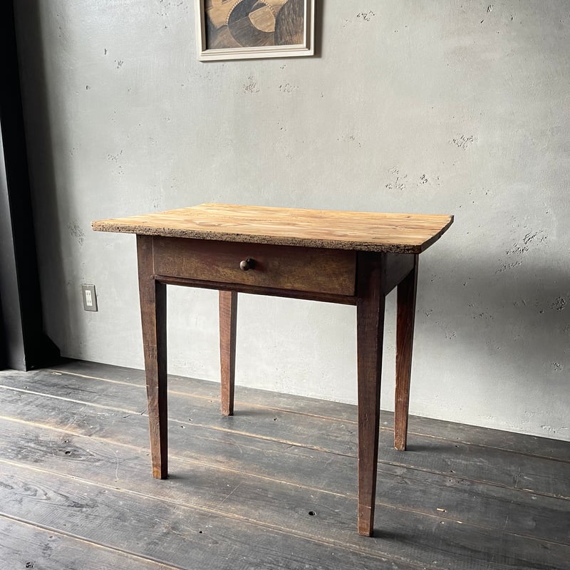 引き出し付き木製テーブル フランスアンティーク ⑪ | OGISHIMA COFFEE