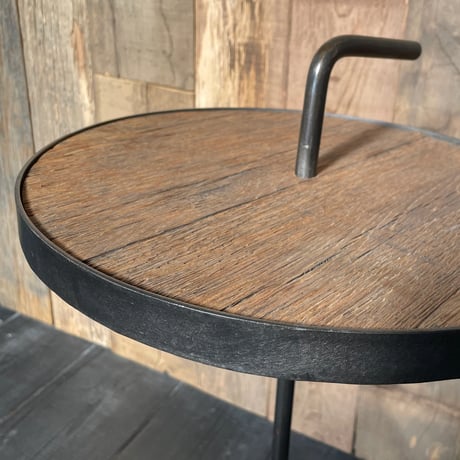 木製　コーヒーテーブル　サイドテーブル　ビンテージ調　天板38cm
