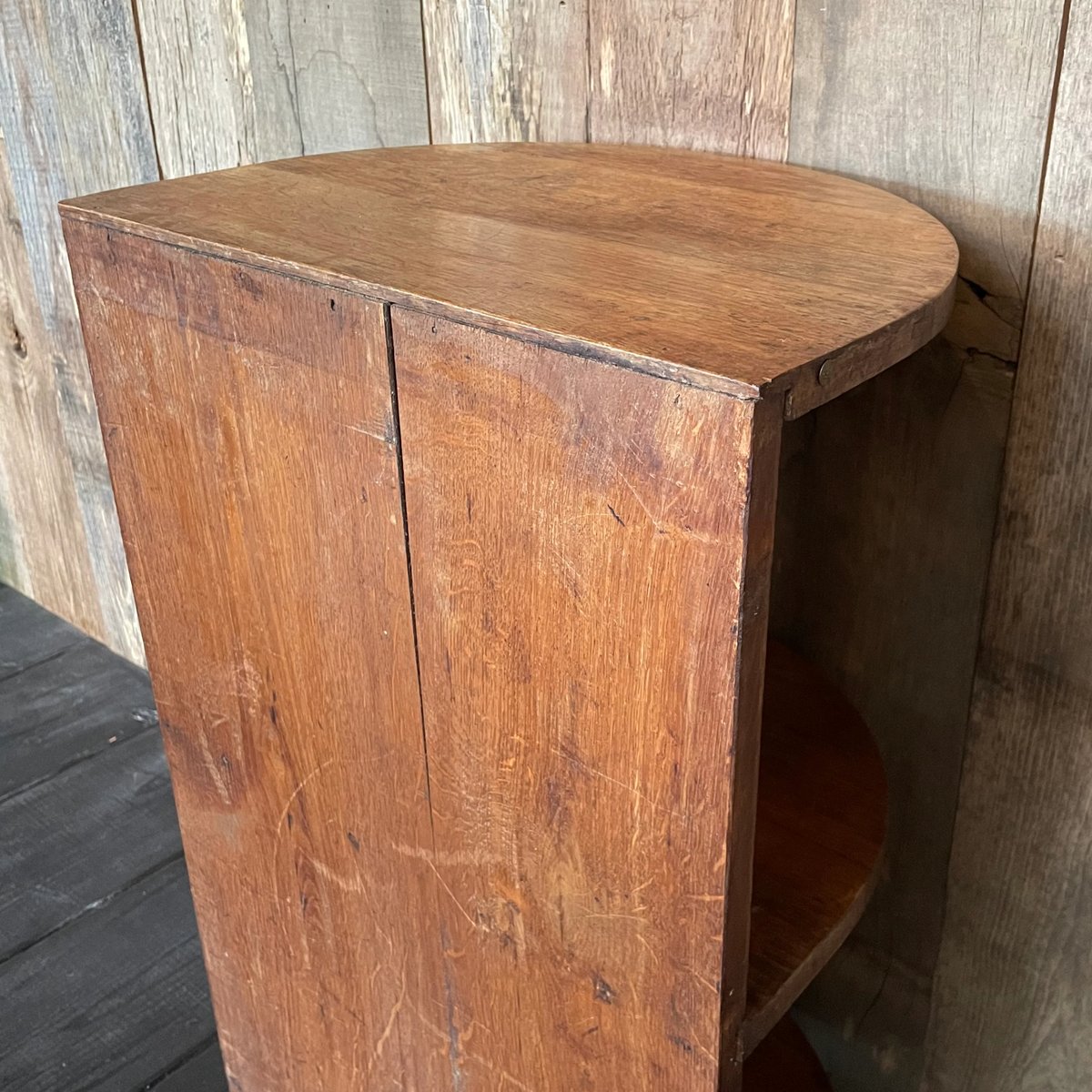 アイボリー スチール 3段ラック フランス アンティーク 木製 三段