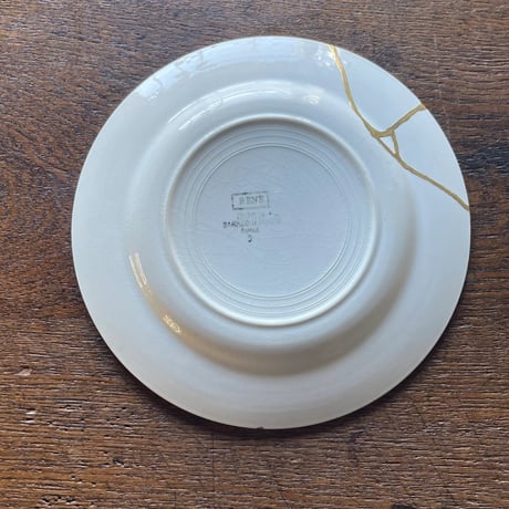 DIGOIN Sarreguemines プレート金継ぎ②　22.5㎝　フランスアンティーク