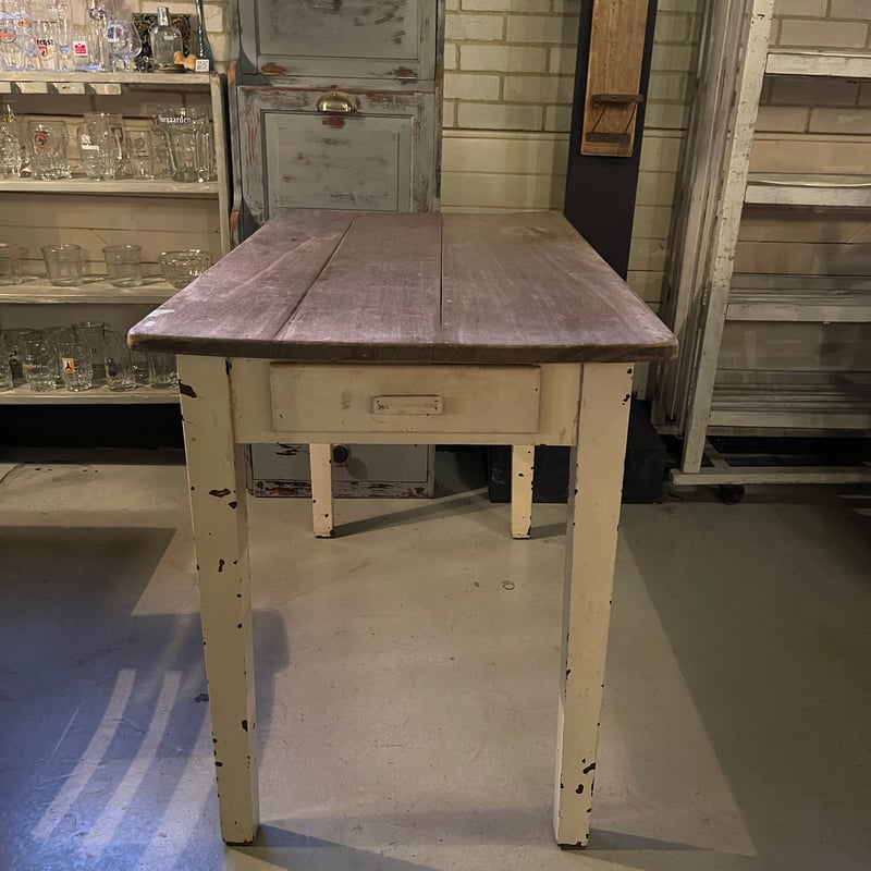 引き出し付き木製テーブル デスク イギリスアンティーク | OGISHIMA