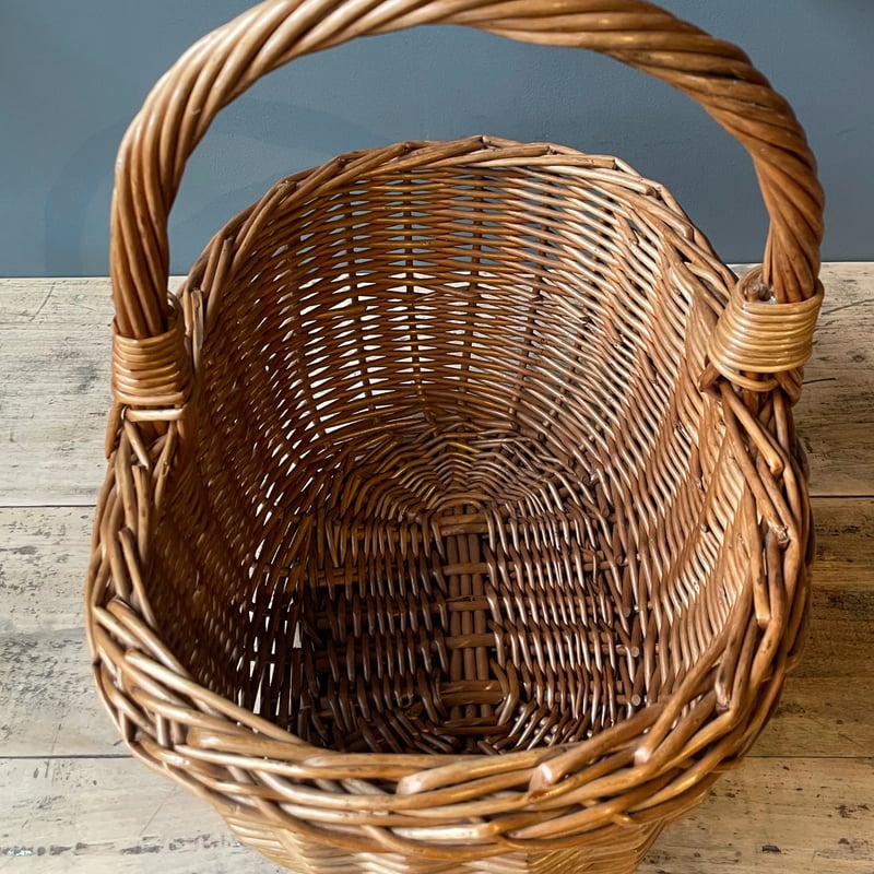 籐バスケット 籐かご イギリスビンテージ ② | OGISHIMA COFFEE Antiques
