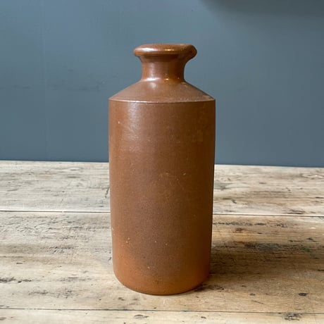 ブラウン陶器ボトル　イギリスアンティーク　③