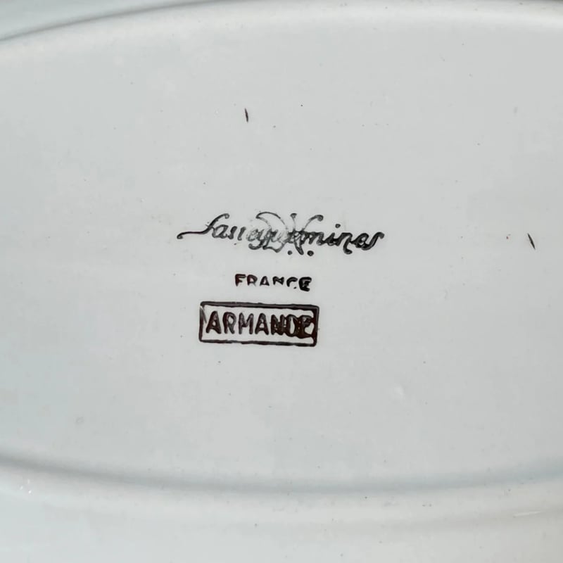 Sarreguemines 金縁オーバルプレート 23.5cm フランス Sarreguemines 金縁オーバルプレート 23.5cm フランス