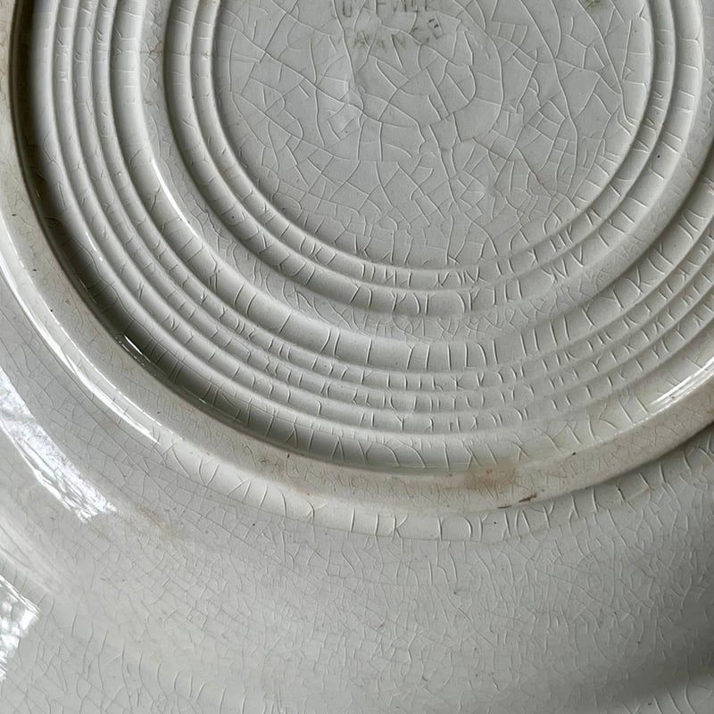 Lunéville HOUX（ヒイラギ）深皿プレート 22.5㎝ フランスアンティーク