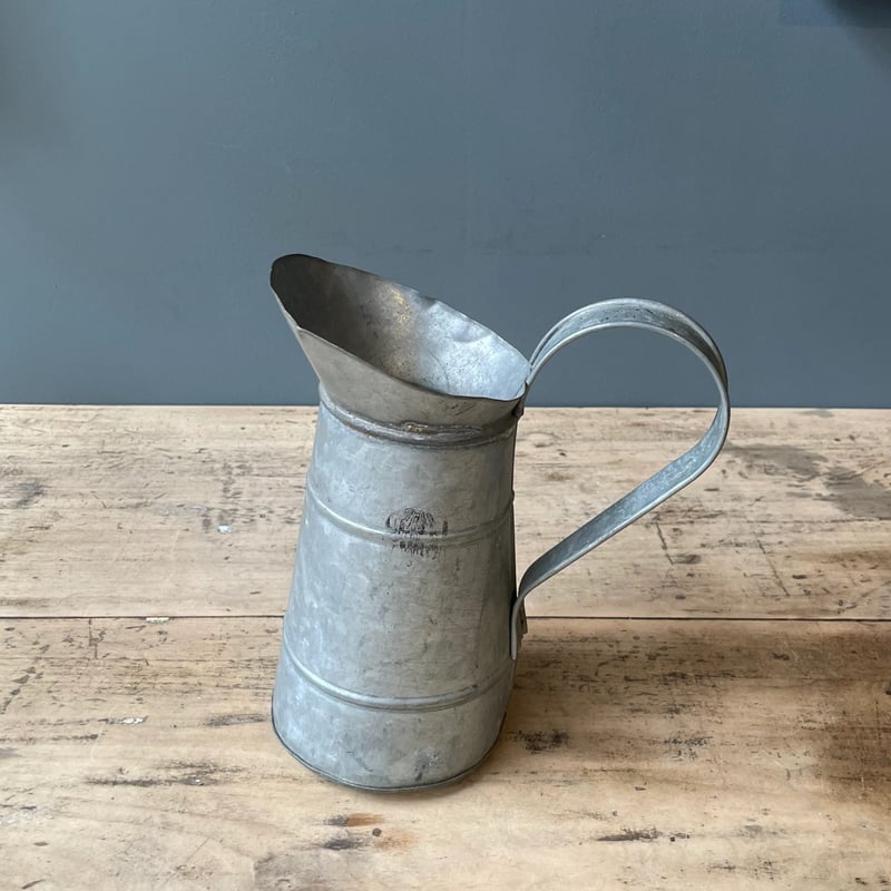 アルミ ポット 容器  水差し フラワーポット フランス アンティーク アルミ ポット 容器 水差し フラワーポット フランス アンティーク