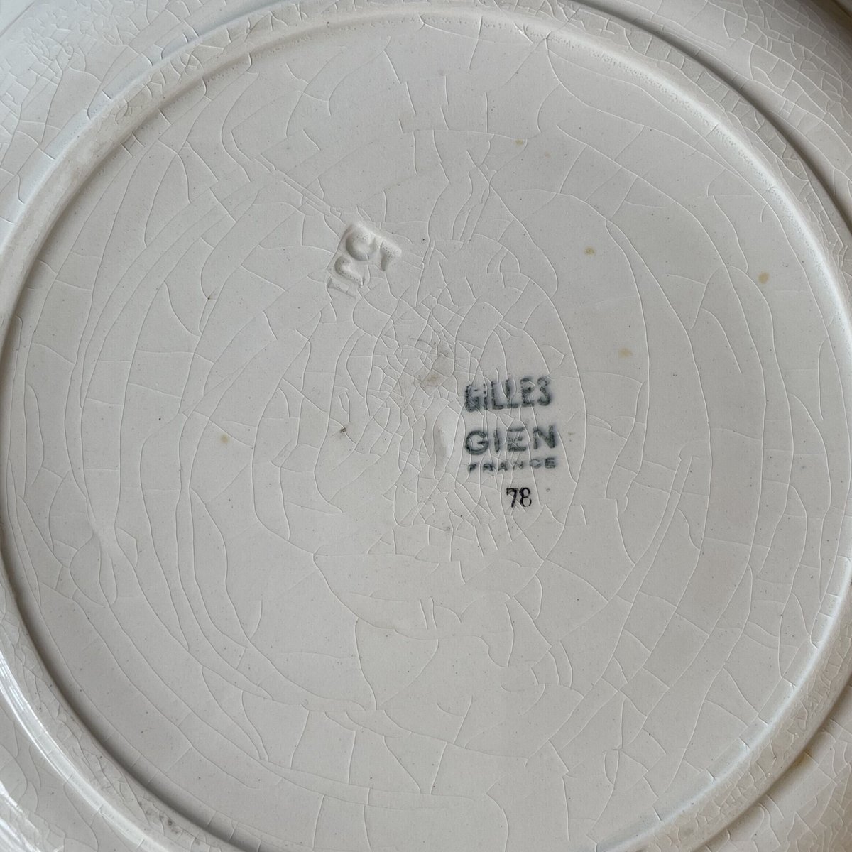 GIEN 三色ライン プレート 27cm フランスアンティーク | OGISHIMA C