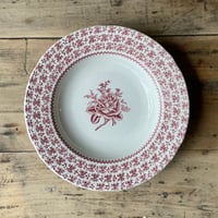 Lunéville  English Style  バラ柄スーププレート　23㎝　フランスアンティーク
