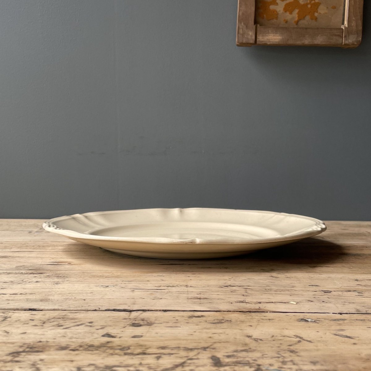 Sarreguemines 花リムプレート 31cm フランスアンティーク ① | OGISH