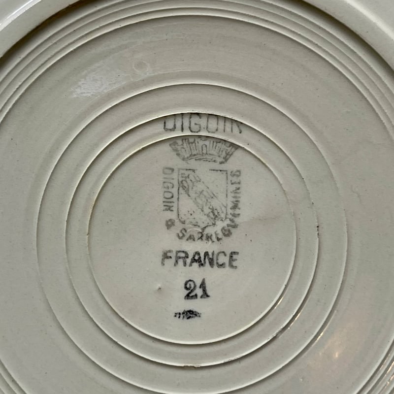 DIGOIN Sarreguemines スープ皿 22.5cm フランスアンティーク | O