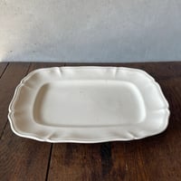 Sarreguemines サルグミンヌ 花リム角皿　38ｃｍ