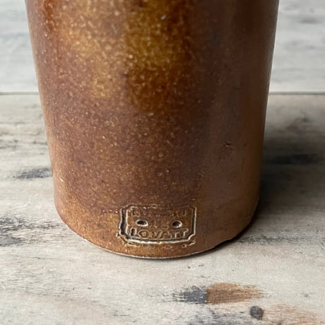 ブラウン陶器ボトル　イギリスアンティーク　⑤