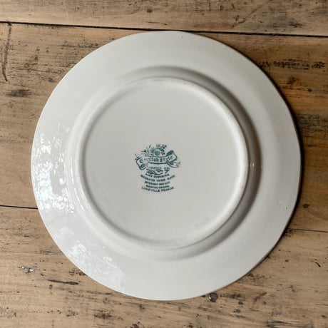 Lunéville  English Style  バラ柄プレート　24㎝　フランスアンティーク