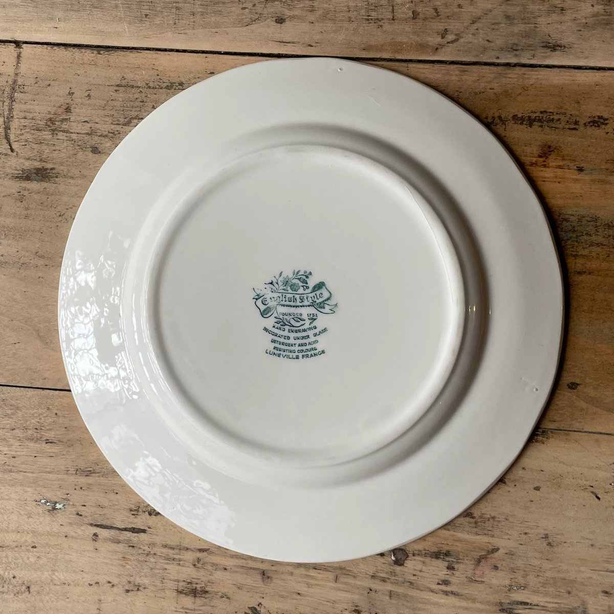 Lunéville English Style バラ柄プレート 24㎝ フランスアン Lunéville English Style バラ柄プレート 24㎝ フランスアン