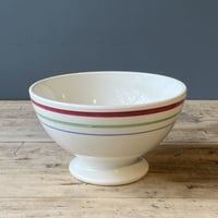 三色ライン　ボウル　18㎝　フランスアンティーク