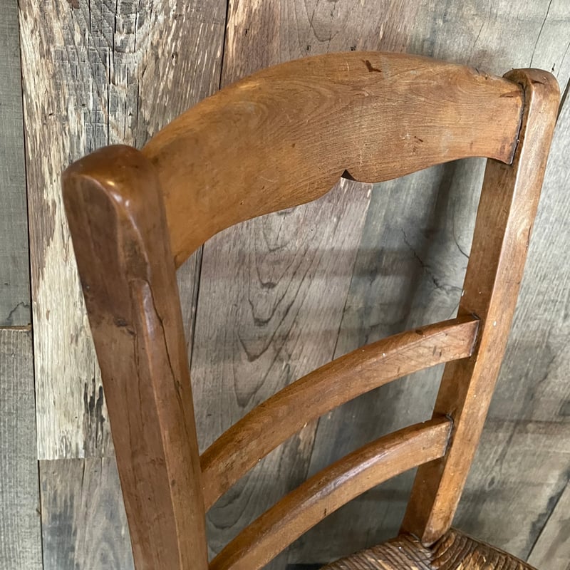 フレンチビンテージ　ラッシュシート　チェア　２脚セット ラッシュシートチェアRush Seat Chair - フランスアンティーク