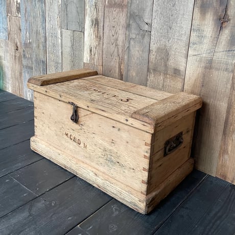 木製収納箱　宝箱　木箱　フランスアンティーク