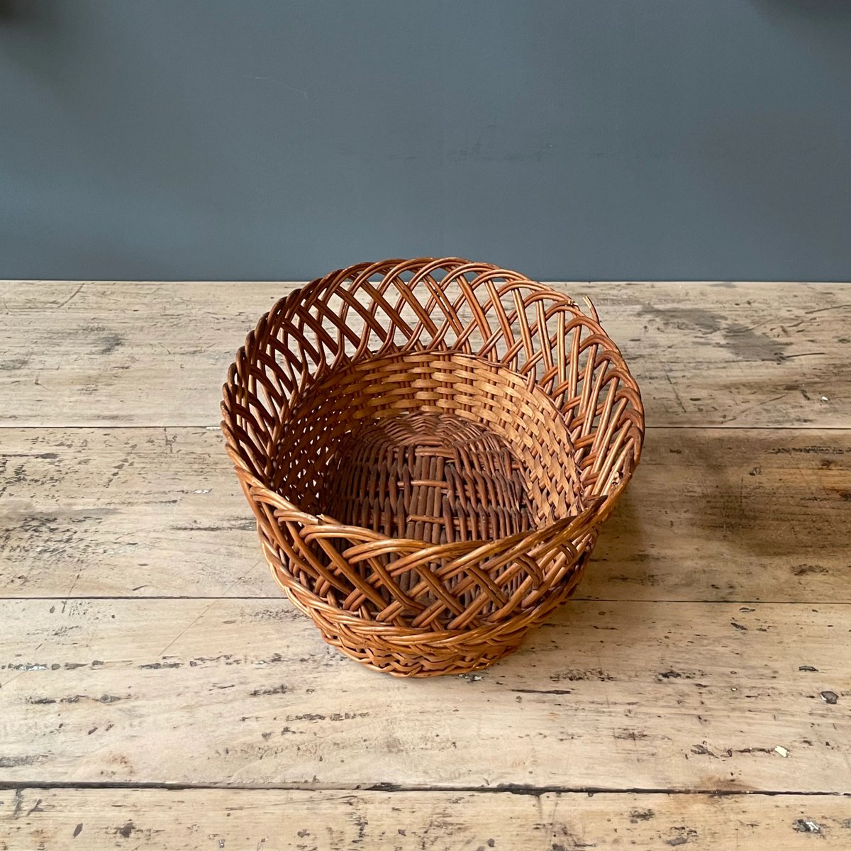 籐バスケット 籐かご アメリカビンテージ ⑤ | OGISHIMA COFFEE Antiques