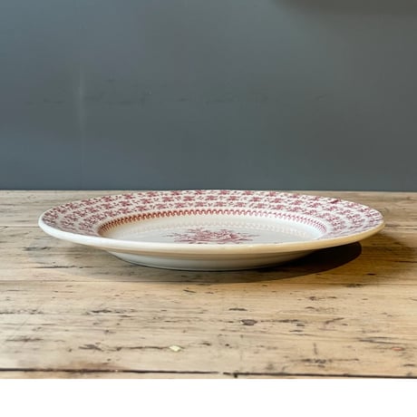 Lunéville  English Style  バラ柄プレート　24㎝　フランスアンティーク