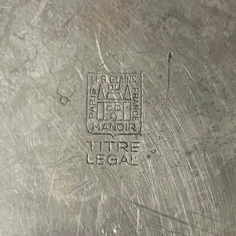 ETAINS DU MANOIR ピューター 蓋付き小物ケース フランスアンティーク